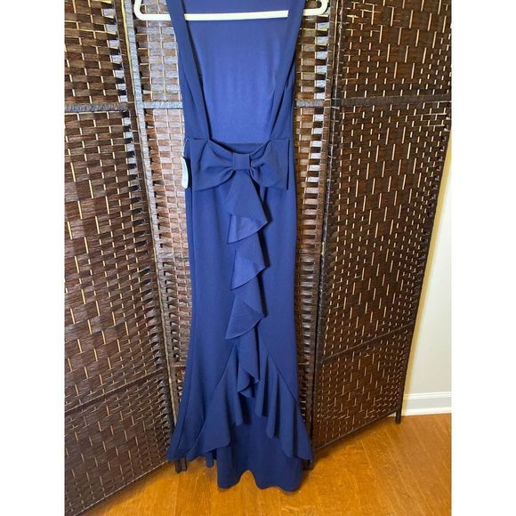 Navy Formal Dress in a 3/4 from Dillards - Picture 5 of 6